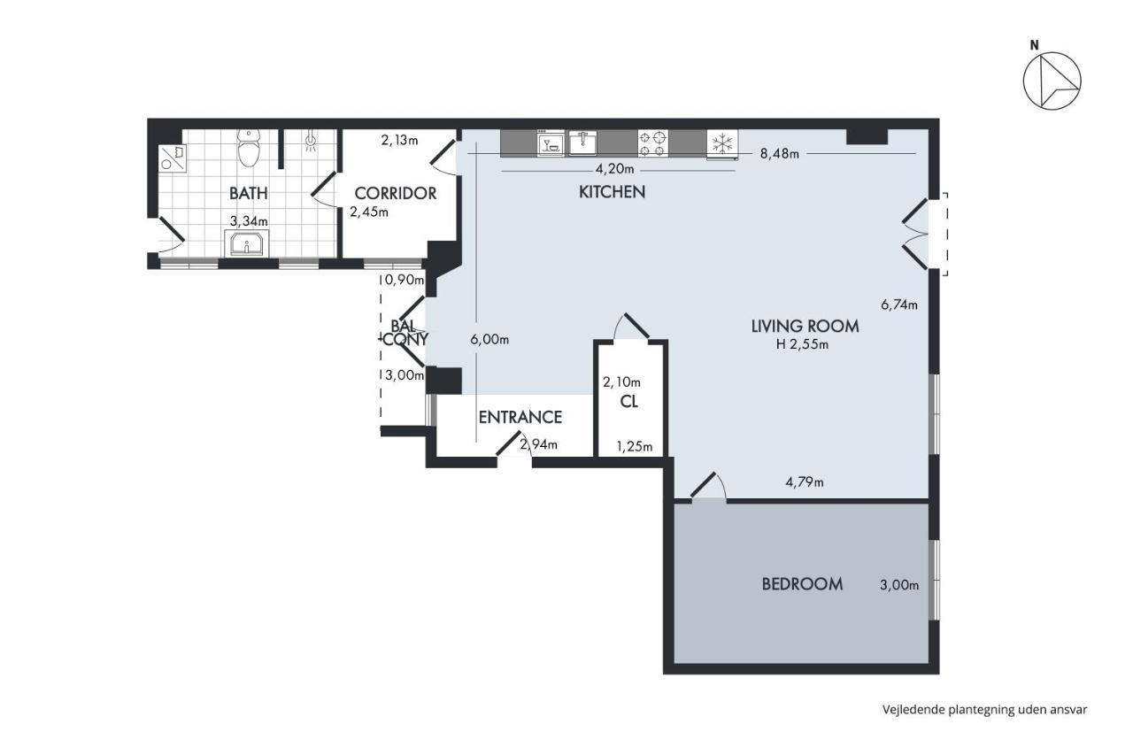 Sanders Monarch - Charming One-Bedroom Apartment With Two Balconies Kopenhag Dış mekan fotoğraf